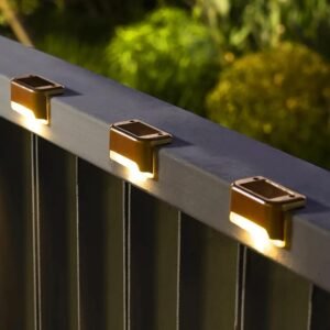 Solar Deck Lights – Waterproof LED Outdoor Lighting for Stairs, Railings, Fences, and Patios