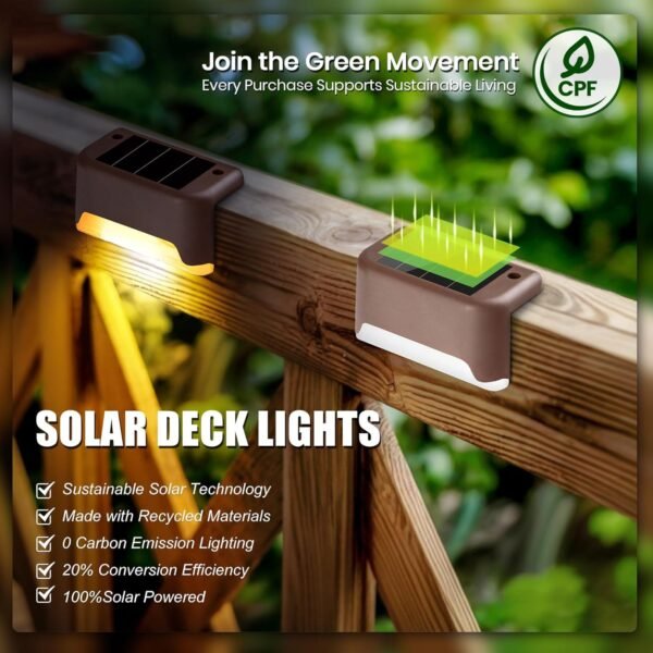 Solar Deck Lights – Waterproof LED Outdoor Lighting for Stairs, Railings, Fences, and Patios - Image 7
