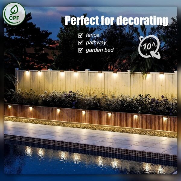 Solar Deck Lights – Waterproof LED Outdoor Lighting for Stairs, Railings, Fences, and Patios - Image 6